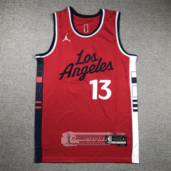 Camiseta Los Angeles Clippers Paul George NO 13 Statement 2024-25 Rojo